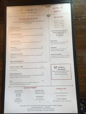 Menu photo 8 Harry's Grille & Tavern Charlotte, NC
