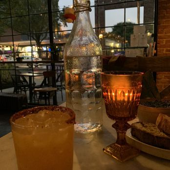 Taproot - Cool, rainy evening... perfect for a smoky Mezcal cocktail paired with pimento cheese and smoked ham jam topped sourdough toast - New American Near Me - Norwalk, Connecticut
