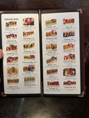 Menu photo 2 Nara Sushi Folsom, CA