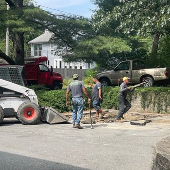 Prestige Paving - Filling with crushed stone - Masonry/Concrete Near Me - Plymouth, Massachusetts Prestige Paving - Filling with crushed stone - Masonry/Concrete Near Me - Plymouth, Massachusetts
