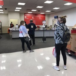 Years ago, Target would have never allowed six people to wait in line, they would've called for backup.