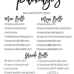 Bellebodybylinda - Discounted price for multiple session treatments.