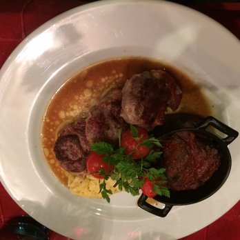 Treize en Vue - Upside down photo, but this was the Lamb with Polenta and a side of Eggplant - Bistros Near Me - Marseille, 13