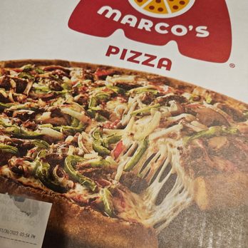 Marco's Pizza - a close up of a box of pizza - Pizza Near Me - Homewood, Illinois