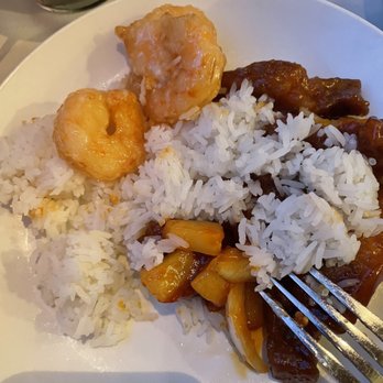 Panda Inn - White rice, Honey Walnut Shrimp, Sweet & Sour Pork yum! - Chinese Near Me - Ontario, California