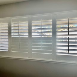 So happy with these beautiful split style shutters. Allows me to have privacy and still let light in at the same time. So happy with these beautiful split style shutters. Allows me to have privacy and still let light in at the same time.