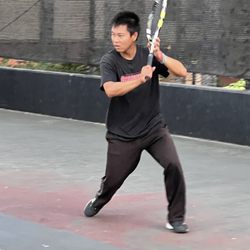 SAI Tennis Training - Coach Andy practice mood