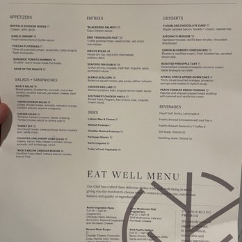 Rick's Cafe - Dinner menu - Comfort Food Near Me - Henderson, Nevada