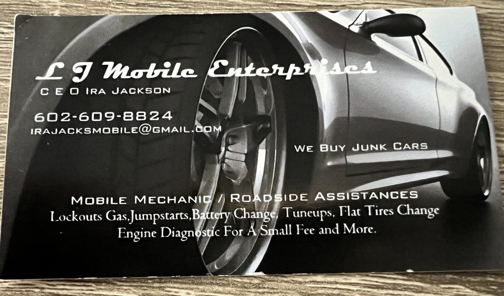 LJ Mobile Enterprises 24hr Mobile Mechanic, Phoenix Roadtrippers
