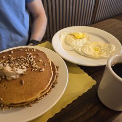 Old Oak Cafe - Cinnamon sweet potato pancakes. So good we got them 2 days in a row!