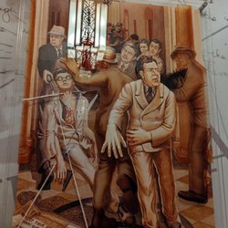 Louisiana State Capitol - Illustration of Huey P Long's assignation