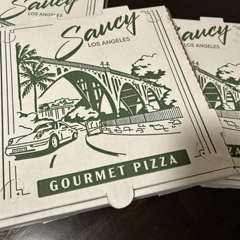 Saucy - Super cute pizza boxes for the remaining pizzas!! - Caterers Near Me