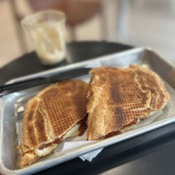 Ananas Coffee - Panini ($14) - cheese + pepperoni + some tomato base