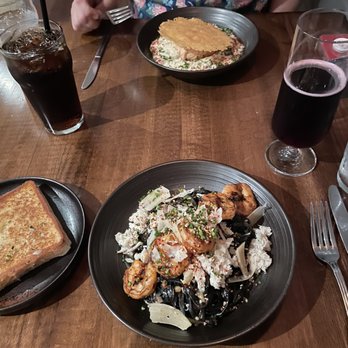 Crooked Gaff Kitchen - Pan-Seared Salmon and crab and shrimp pasta --yum! - Seafood Near Me - Whittier, California