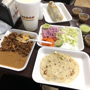 Ta'Carbon Mexican Grill - Cabeza(beef cheek meat) burrito and pastor plate, plate comes with enough meat to make 5 tacos - Mexican Near Me - Glendale, Arizona Ta'Carbon Mexican Grill - Cabeza(beef cheek meat) burrito and pastor plate, plate comes with enough meat to make 5 tacos - Mexican Near Me - Glendale, Arizona