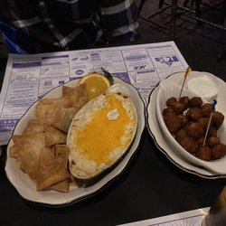 Central Park Hotel - Chips (fresh made!!!) with crab dip. cheese balls