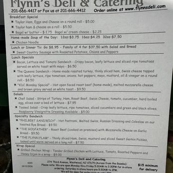 Flynn's Deli - Catering menu - Coffee & Tea Near Me - Westwood, New Jersey Flynn's Deli - Catering menu - Coffee & Tea Near Me - Westwood, New Jersey