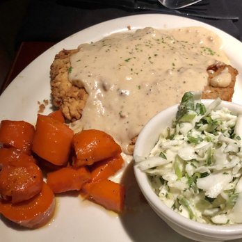 Charleston's - Chicken Fried steak, carrots, & Cole slaw - American Near Me - Broken Arrow, Oklahoma