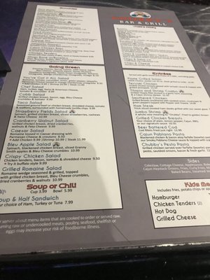Menu photo 1 Chubby's Wyoming, MI