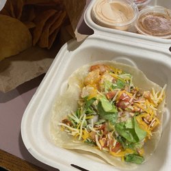 Horhitos Mobile Taqueria - Shrimp taco and chips and salsa