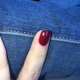 You can see the bubble/bump on the nail.