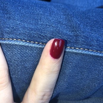 Creative Nails - You can see the bubble/bump on the nail. - Nail Salons Near Me - Mount Pleasant, South Carolina