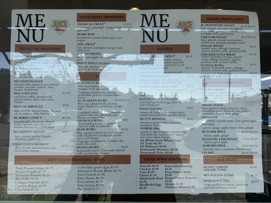 Menu photo 1 Juice Girl Mill Valley, CA
