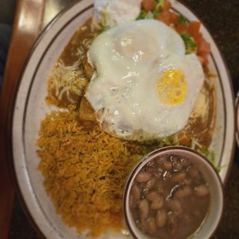 Las Trojes Mexican Restaurant - Chicken enchilada montado - Mexican Near Me - Sparks, Nevada