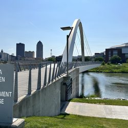 City of Des Moines - Iowa Women of Achievement Bridge is pleasant to walk across.