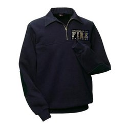 Fire Attire - New York Style Denim collar Job shirt. Get it with your name and patches. www.fireattire.com