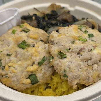 Roots Cafe - Ahi tofu patties. - Cafes Near Me - Honolulu, Hawaii Roots Cafe - Ahi tofu patties. - Cafes Near Me - Honolulu, Hawaii