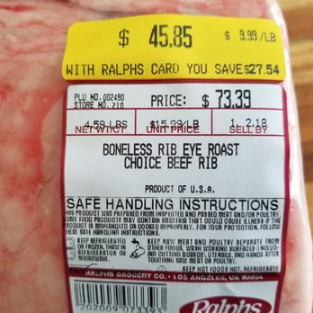 Ralphs - Custom cut Choice Boneless Ribeye Roast for Prime Rib New Year's Eve - Grocery Near Me - San Diego, California Ralphs - Custom cut Choice Boneless Ribeye Roast for Prime Rib New Year's Eve - Grocery Near Me - San Diego, California