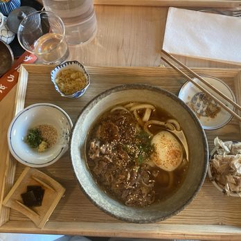 Zaru - Sliced beef udon with Bonita flakes. - Japanese Near Me - Orlando, Florida