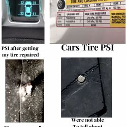 Firestone Auto Shop - The tire that went for repair, after service.