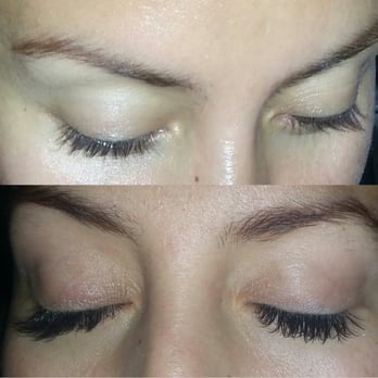 Wink Lashes - Before and after. Three weeks and my lashes look great! Lashes by Evelyn. - Eyelash Service Near Me - Pasadena, California