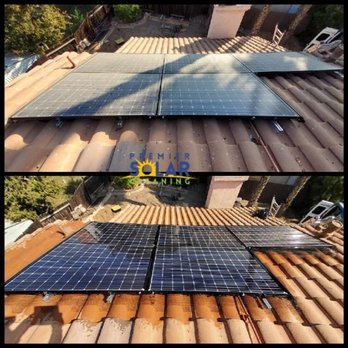 Premier Solar Cleaning - Before and after cleaning and netting of solar panels - Solar Panel Cleaning Near Me - Lake Elsinore, California