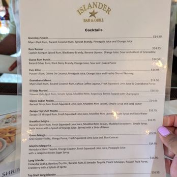 Islander Bar and Grill - Cocktail menu - Bars Near Me - Miami, Florida Islander Bar and Grill - Cocktail menu - Bars Near Me - Miami, Florida