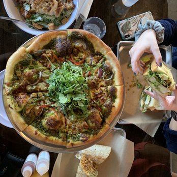 TidePoole's - Salad: Cesars Secret  Pizza: Single Fin Pesto Sandwich: Blackies Sammy Burrito: Below the Border Breakfast Burrito - Breakfast & Brunch Near Me - Newport Beach, California