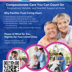 Caring Heart Home Care - FLEXIBLE CARE HOURS, SHORT PERIOD CARE, ONE TIME CARE REQUEST, REGULAR CAREGIVING SERVICE