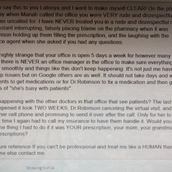 India Kimeko Robinson, MD - Message to LaTonya that Robinson got mad about
