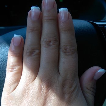 Christy's Nails - Hand-painted french. Very hard to get done this well. - Nail Salons Near Me - Trenton, New Jersey