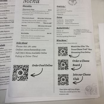 Otto's Cheese Shop - Menu - Cheese Shops Near Me - New Braunfels, Texas
