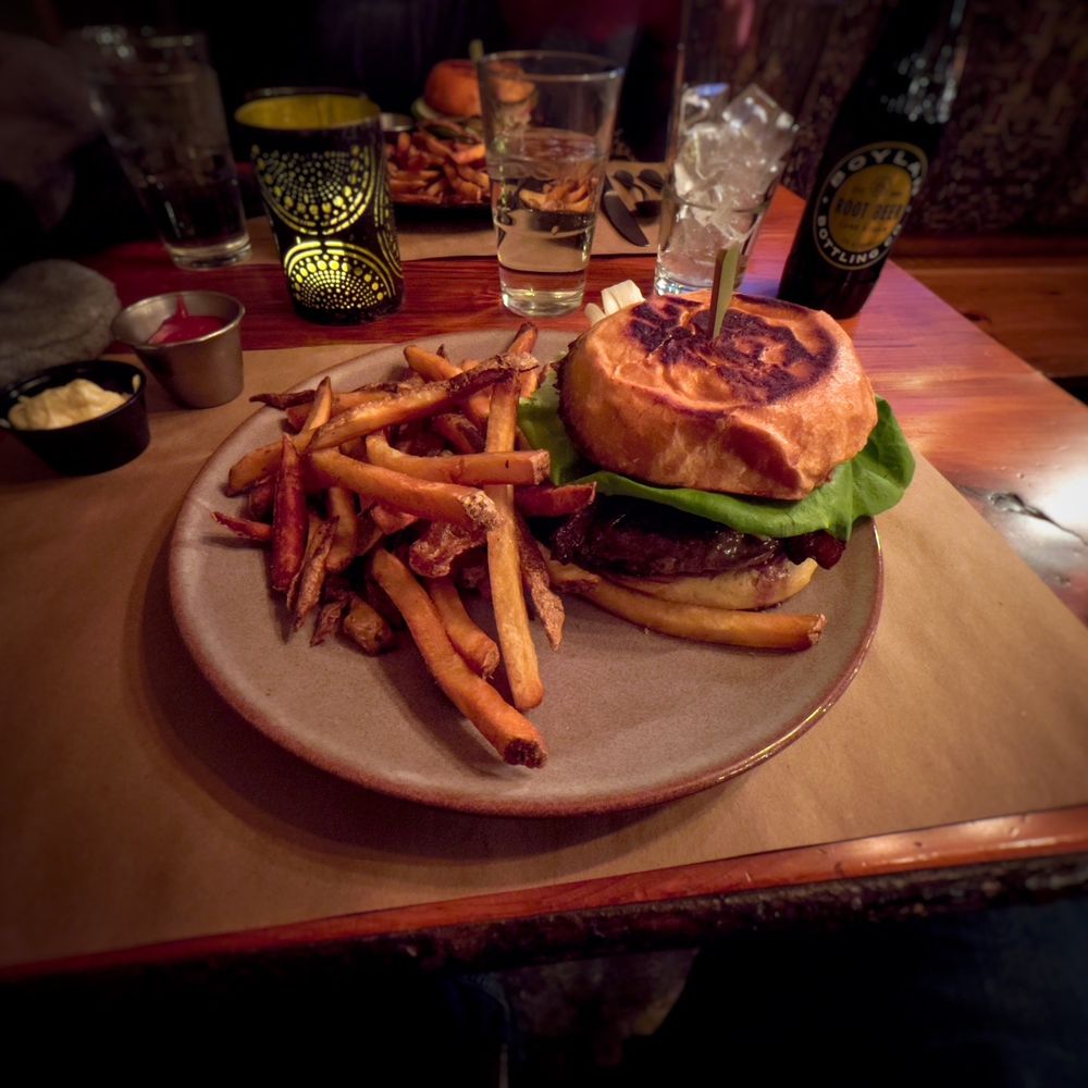 Forty Six - Cheeseburger and fries - New American Near Me - Keene, New York