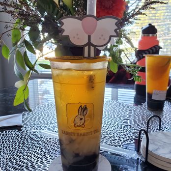 Rabbit Rabbit Tea - Lychee Green Tea with Jelly (added tapioca) - Bubble Tea Near Me - Issaquah, Washington