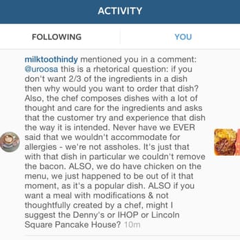 Milktooth - Chef Jonathon recommends we all go to Denny's instead of eating at Milktooth - Breakfast & Brunch Near Me - Indianapolis, Indiana Milktooth - Chef Jonathon recommends we all go to Denny's instead of eating at Milktooth - Breakfast & Brunch Near Me - Indianapolis, Indiana