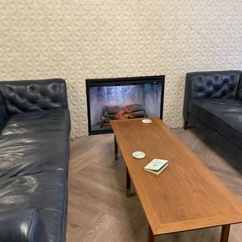Rising Star Coffee Roasters - Seating by fire - Coffee Roasteries Near Me - Cleveland, Ohio