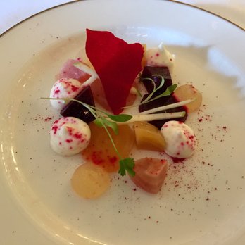 Bodysgallen Hall Hotel & Spa - Tonight's dinner service included : Beet root salad - Hotels Near Me - Llandudno, CWY
