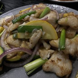 Fish Fillet w/ Ginger & Onion Fish Fillet w/ Ginger & Onion