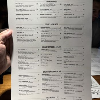 Bennett's American Cooking - Menu as of May 2026 - New American Near Me - Sacramento, California Bennett's American Cooking - Menu as of May 2026 - New American Near Me - Sacramento, California