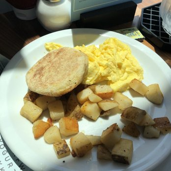 Turning Point - Kids scrambled eggs and potatoes cones with a toasted English muffin with butter - Breakfast & Brunch Near Me - Newark, Delaware Turning Point - Kids scrambled eggs and potatoes cones with a toasted English muffin with butter - Breakfast & Brunch Near Me - Newark, Delaware